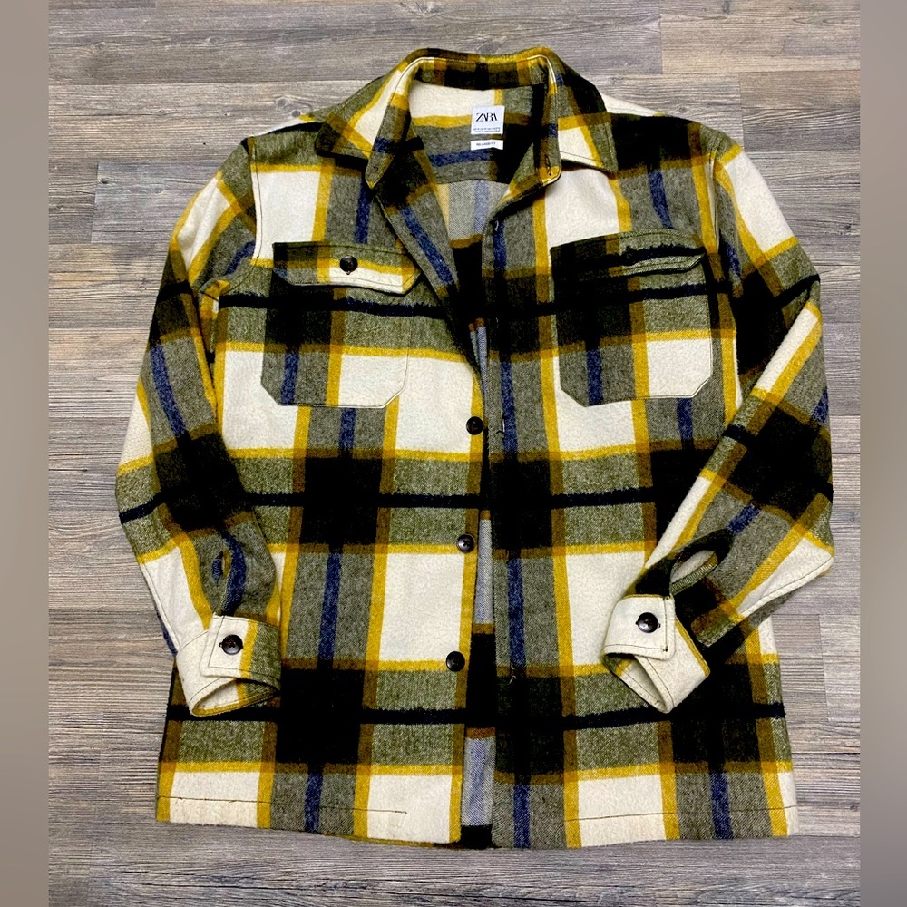 Zara Men’s Plaid Yellow Jacket